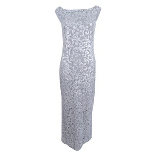 Lauren Ralph Lauren Women\u0027s Sequined V- Back Gown - Silver